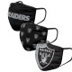 Masques Oakland Raiders NFL (lot de 3)