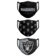 Masques Oakland Raiders NFL (lot de 3)