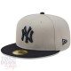 Casquette NY New York Yankees MLB 100e anniversaire 59Fifty Fitted New Era Grise et Bleue marine