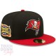 Casquette Tampa Bay Buccaneers NFL Side Patch Superbowl 59Fifty Fitted New Era Noire et Rouge