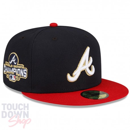 Casquette World Series MLB Atlanta Braves 59Fifty Fitted New Era Noire et Rouge
