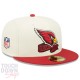 Casquette Arizona Cardinals NFL Sideline 59Fifty Fitted New Era Beige et Rouge