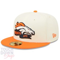 Casquette Denver Broncos NFL Sideline 59Fifty Fitted New Era Beige et Orange