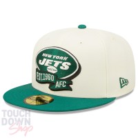 Casquette New York Jets NFL Sideline 59Fifty Fitted New Era Beige et Verte