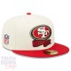 Casquette San Francisco 49ers NFL Sideline 59Fifty Fitted New Era Beige et Rouge