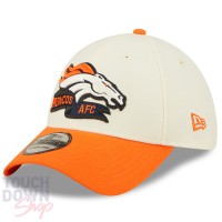 Casquette Denver Broncos NFL Sideline 39Thirty Fitted New Era Beige et Orange