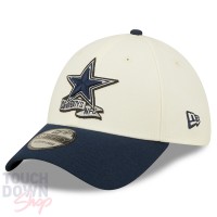 Casquette Dallas Cowboys NFL Sideline 39Thirty Fitted New Era Beige et Bleue Marine